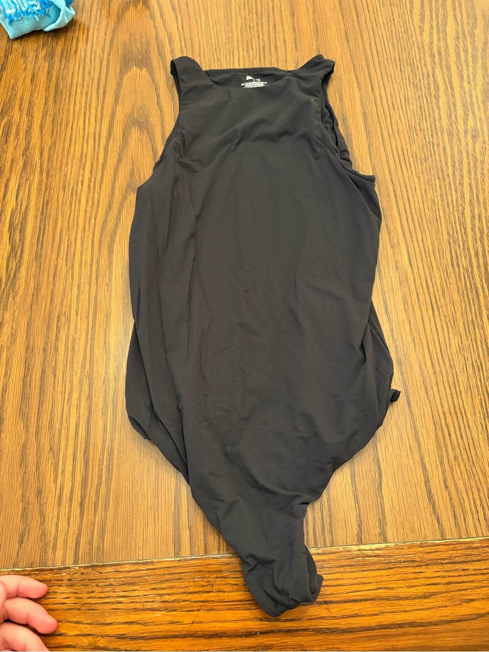 SKIMS Black Seamless Scoop Neck Bodysuit